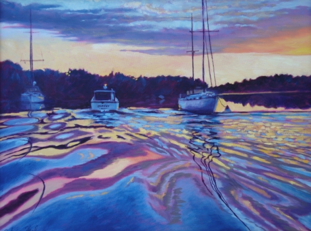 sunrise painting Hadley's Harbor