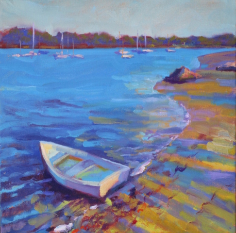Quissett harbor oil painting