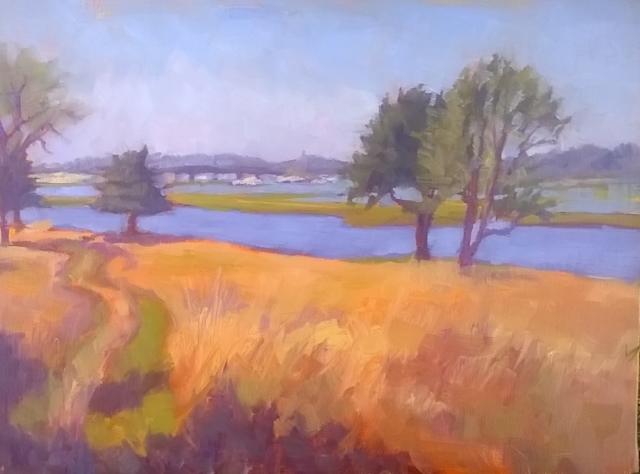 Westport River oil painting
