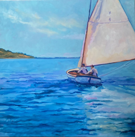 oil painting sailboat