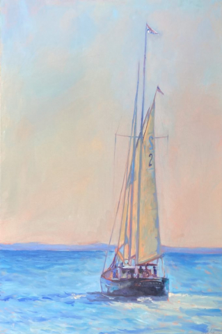 painting of Taborboy schooner